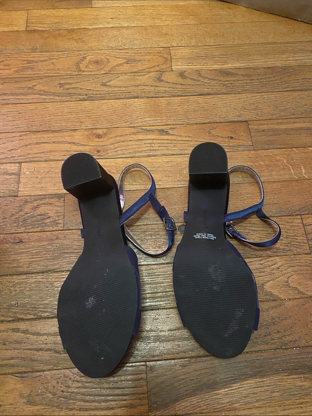 David Tate Navy Crisscross Slingback Sandals - Picture 3 of 4